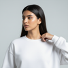 White Crewneck Unisex Sweatshirt - Basic