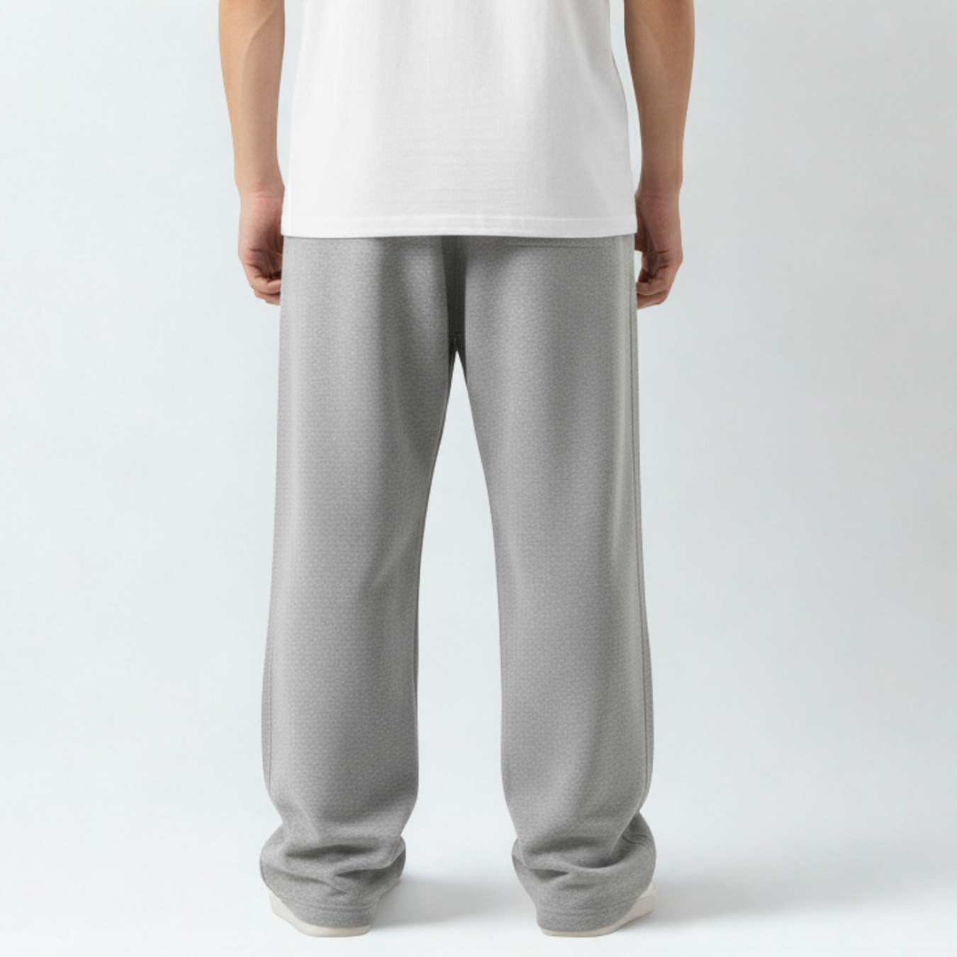 Baggy Unisex Wide Leg Sweatpants - Heather Grey