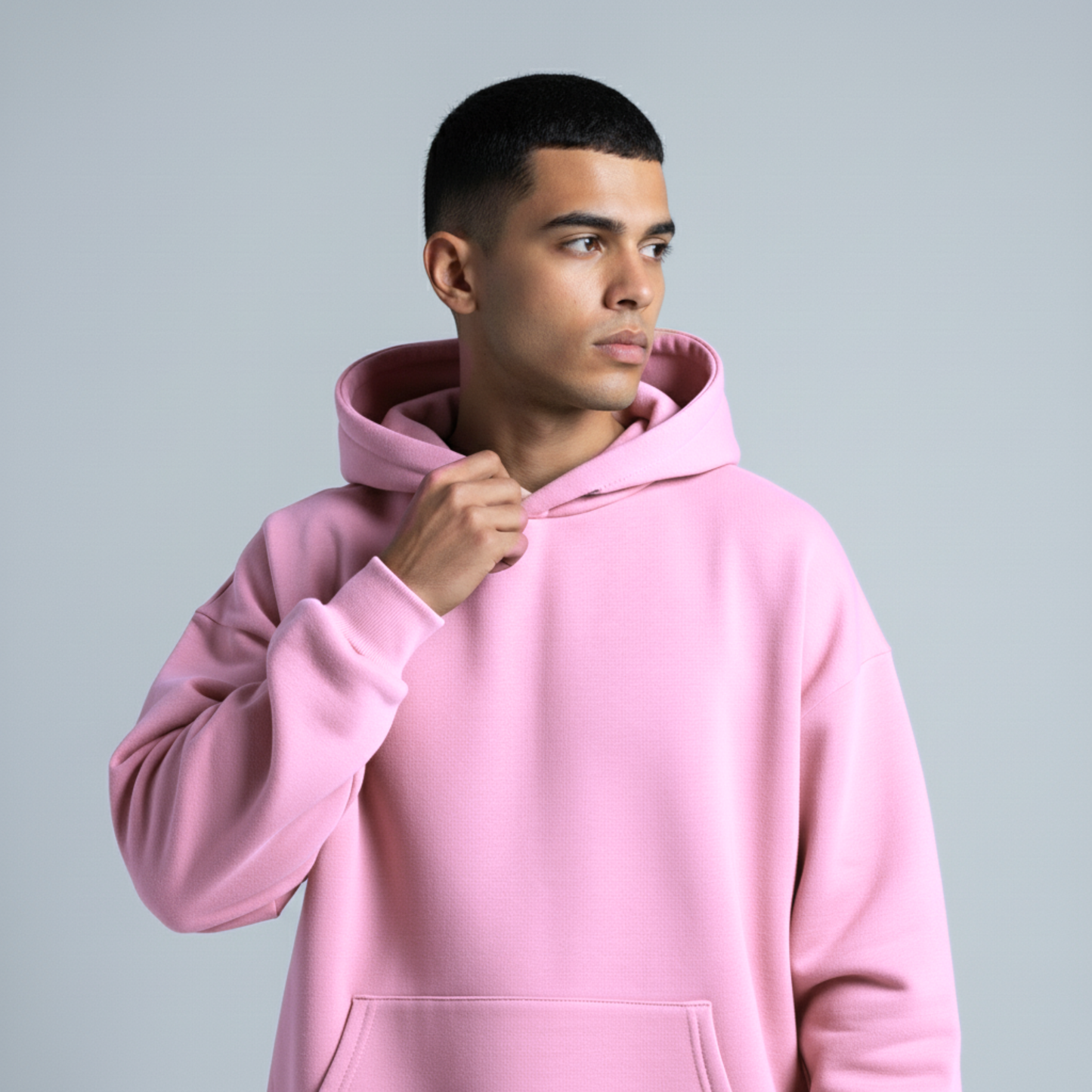 Pink Oversized Unisex Hoodie - Basic