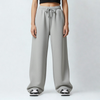Baggy Unisex Wide Leg Sweatpants - Heather Grey