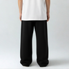 Baggy Unisex Wide Leg Sweatpants - Black