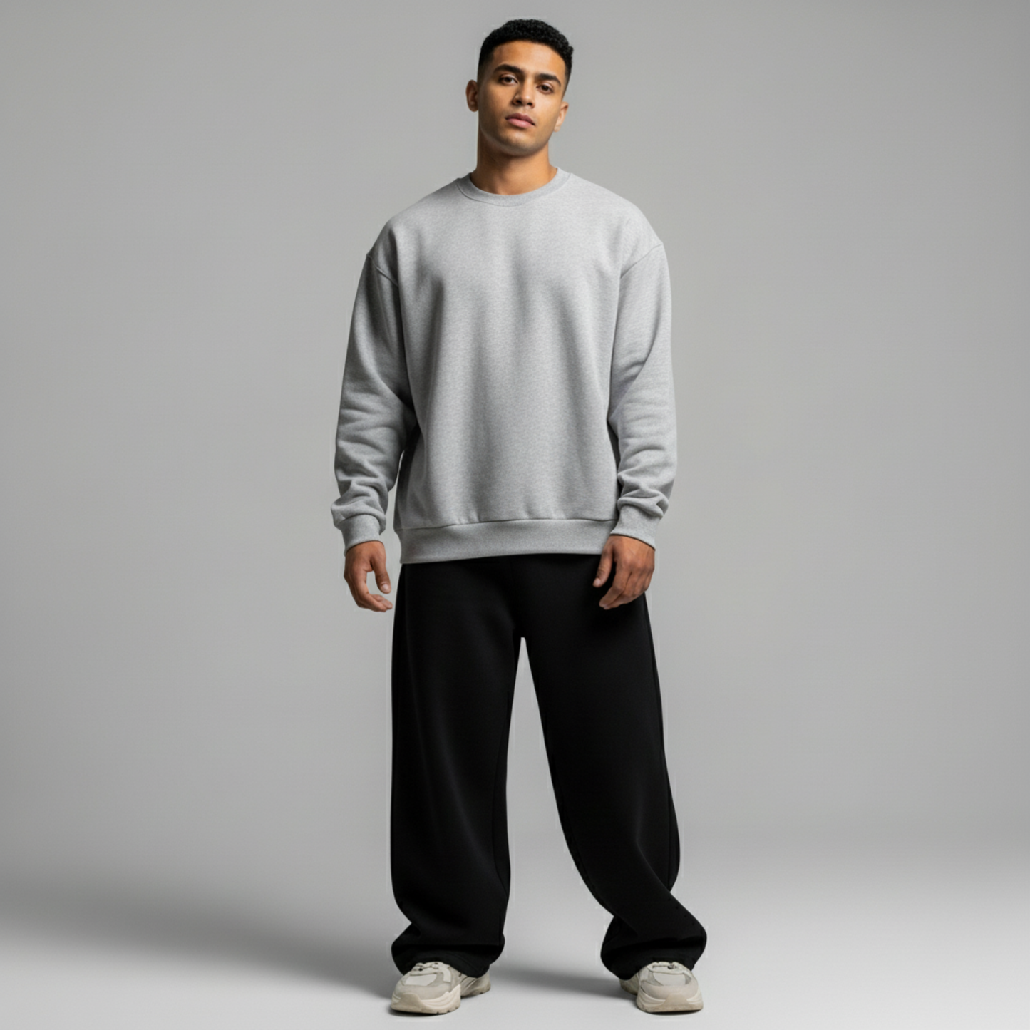 Silver Grey Crewneck Unisex Sweatshirt - Basic