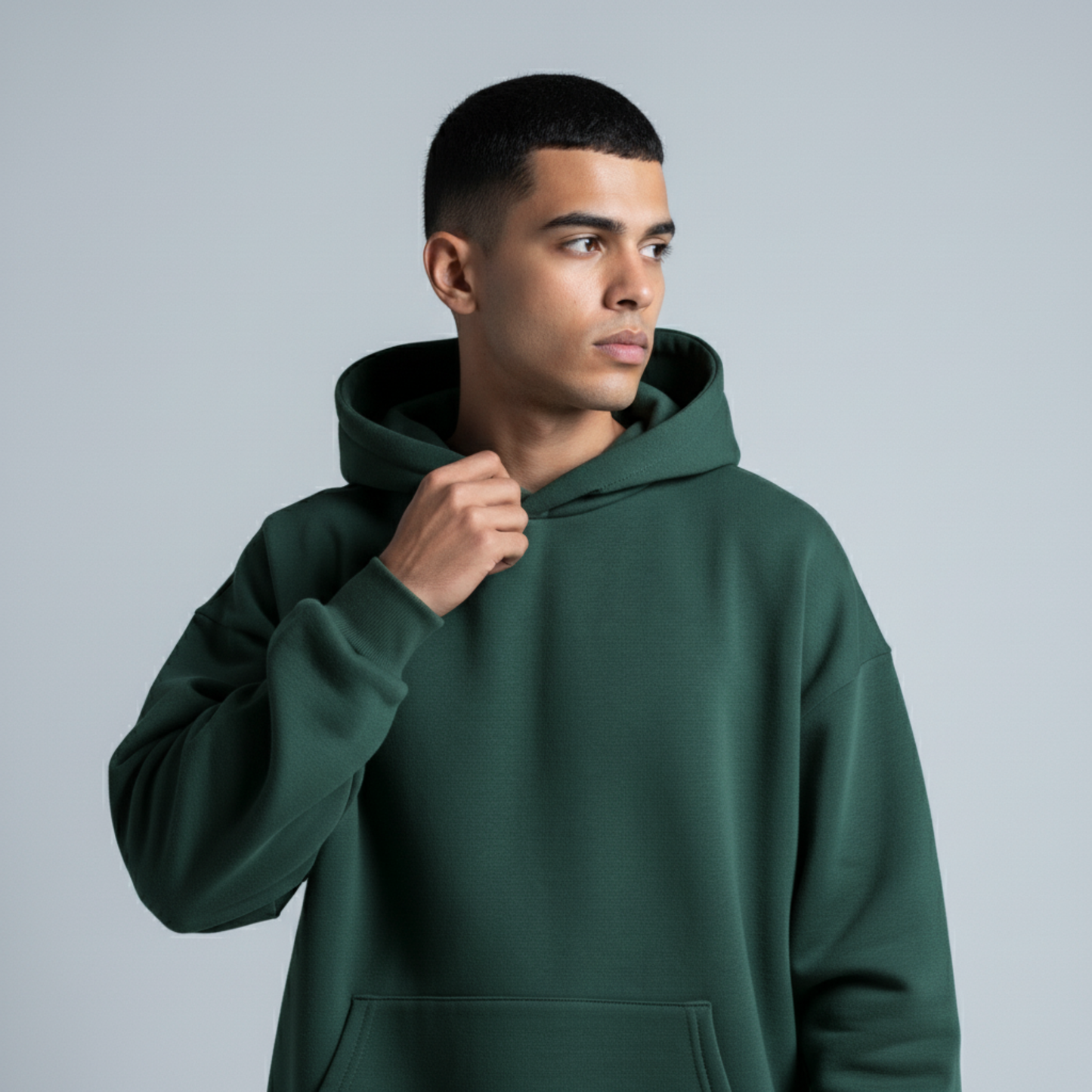 Hunter Green Oversized Unisex Hoodie - Basic