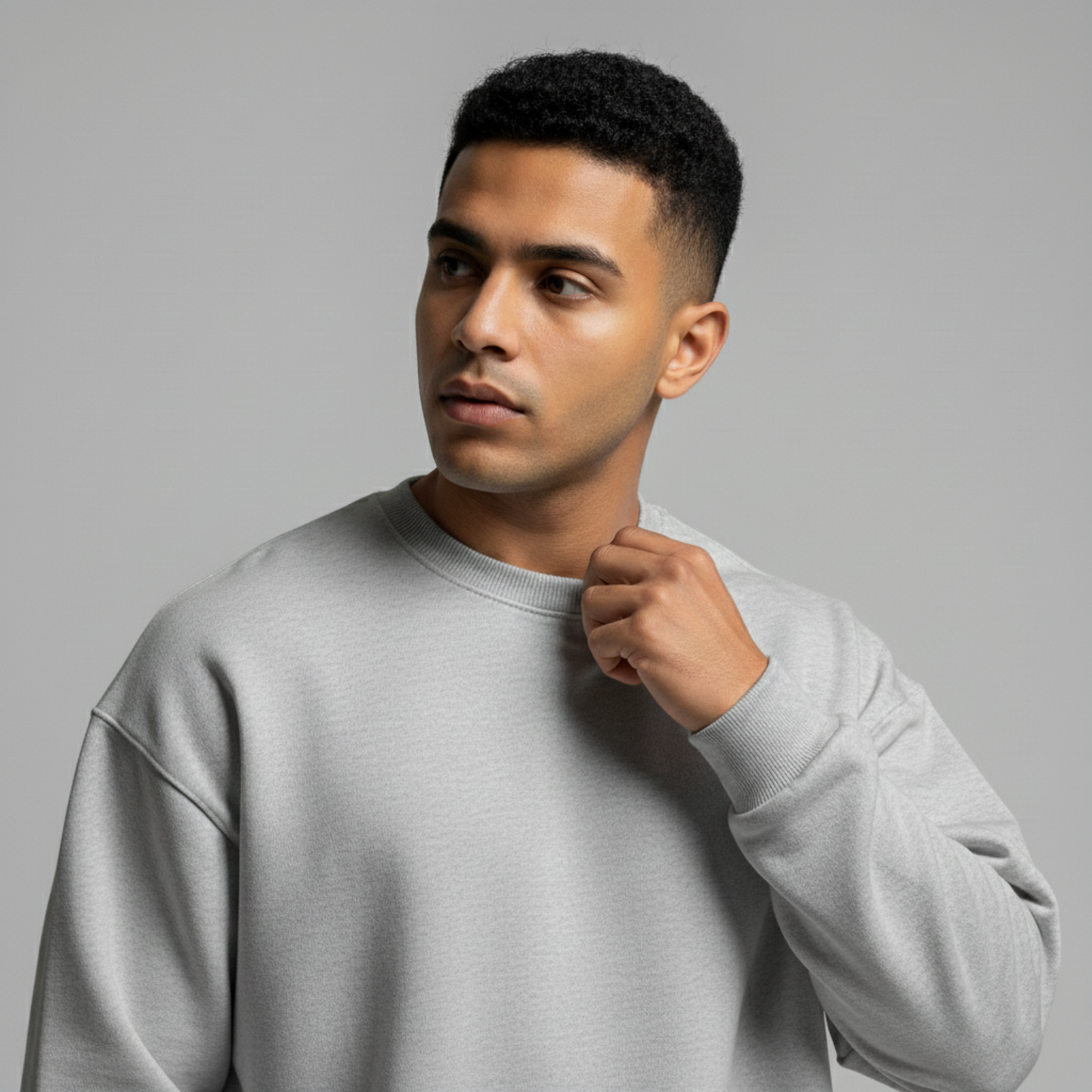 Silver Grey Crewneck Unisex Sweatshirt - Basic