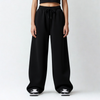 Baggy Unisex Wide Leg Sweatpants - Black
