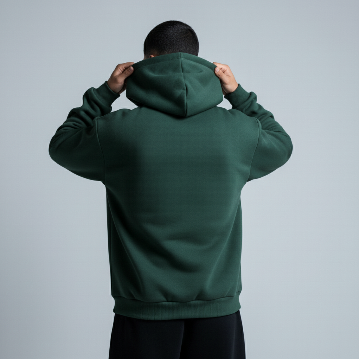 Hunter Green Oversized Unisex Hoodie - Basic