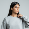 Silver Grey Crewneck Unisex Sweatshirt - Basic