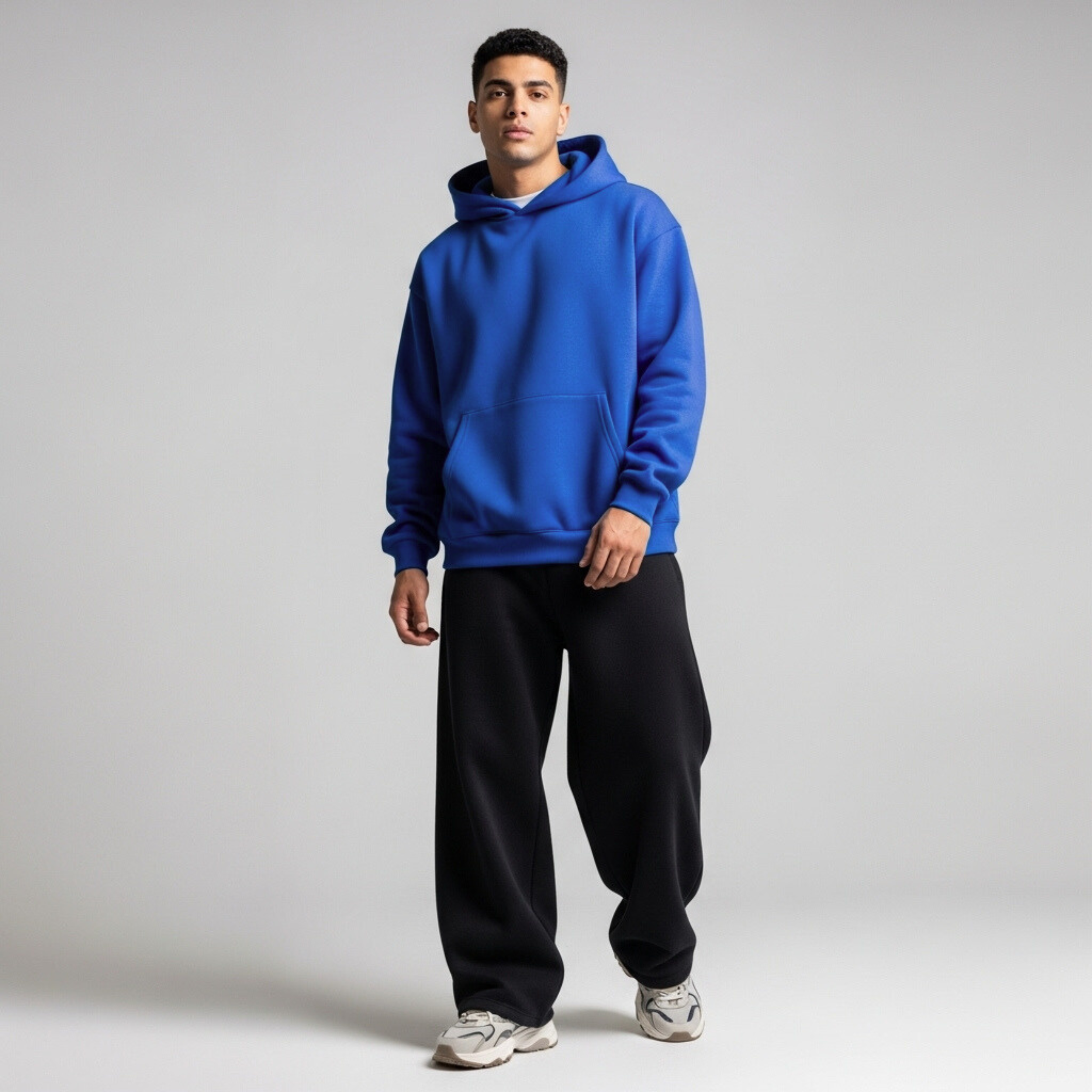 Royal Blue Oversized Unisex Hoodie - Basic
