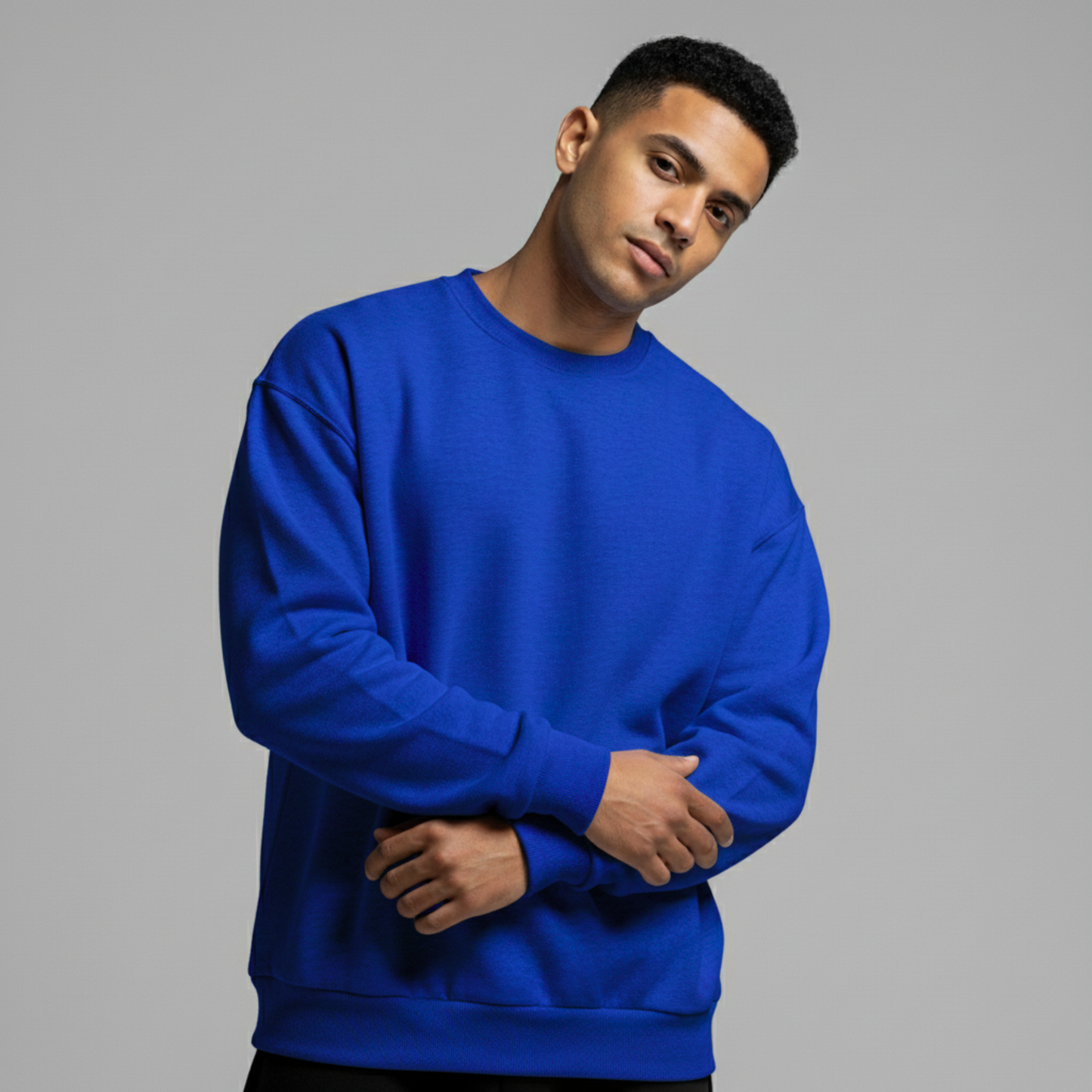 Royal Blue Crewneck Unisex Sweatshirt - Basic