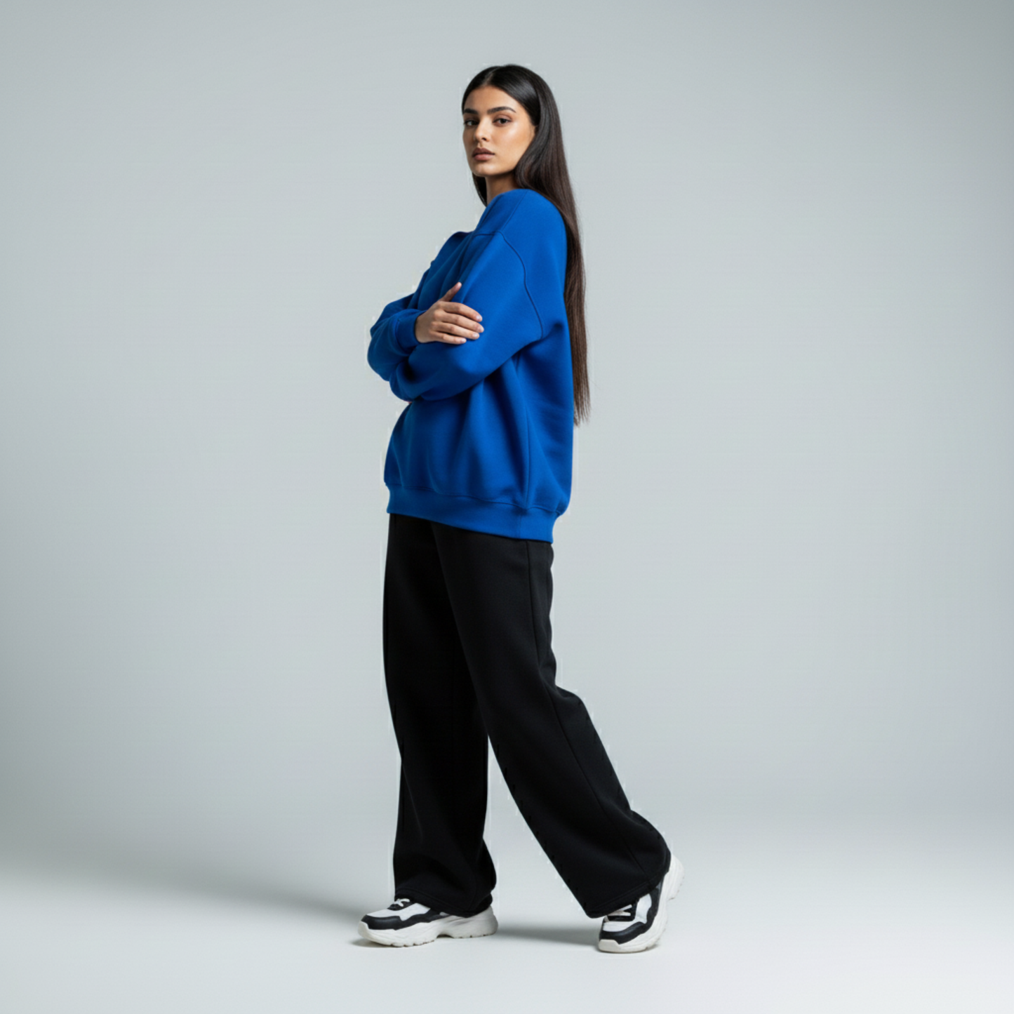 Royal Blue Crewneck Unisex Sweatshirt - Basic