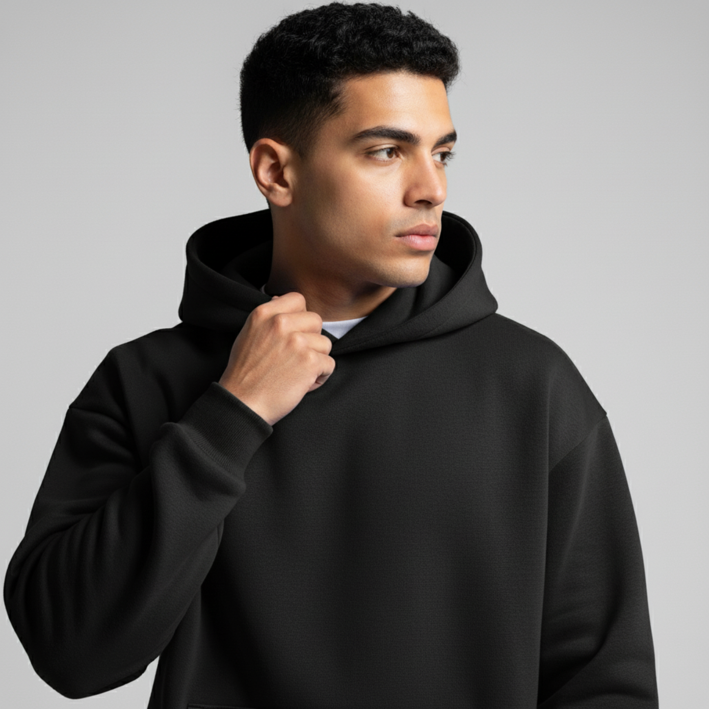 Black Oversized Unisex Hoodie - Basic