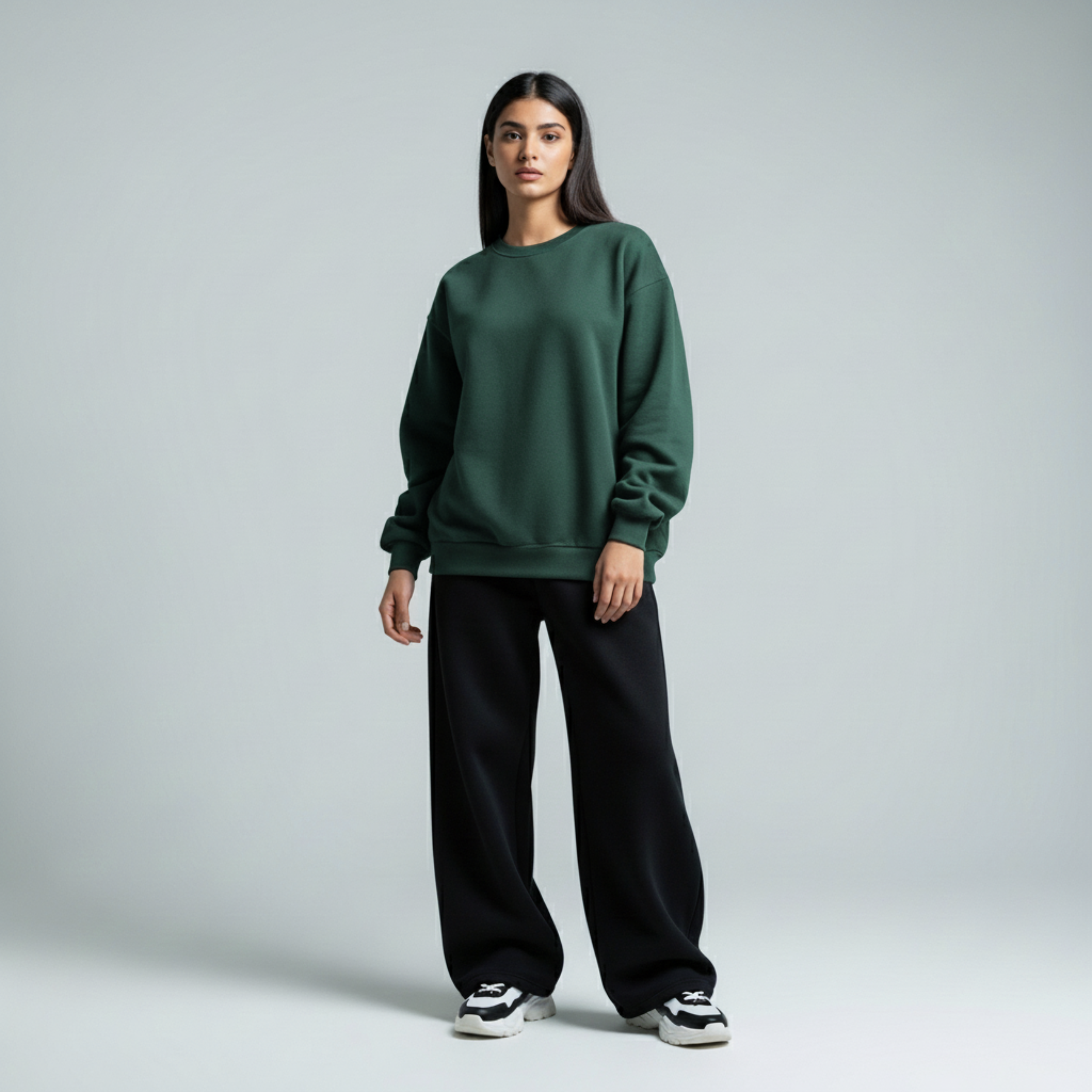 Hunter green Crewneck Unisex Sweatshirt - Basic