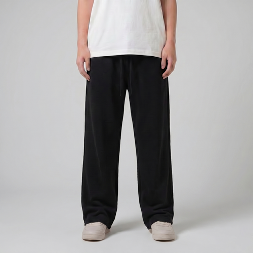 Straight Leg Unisex Summer Sweatpants - Black