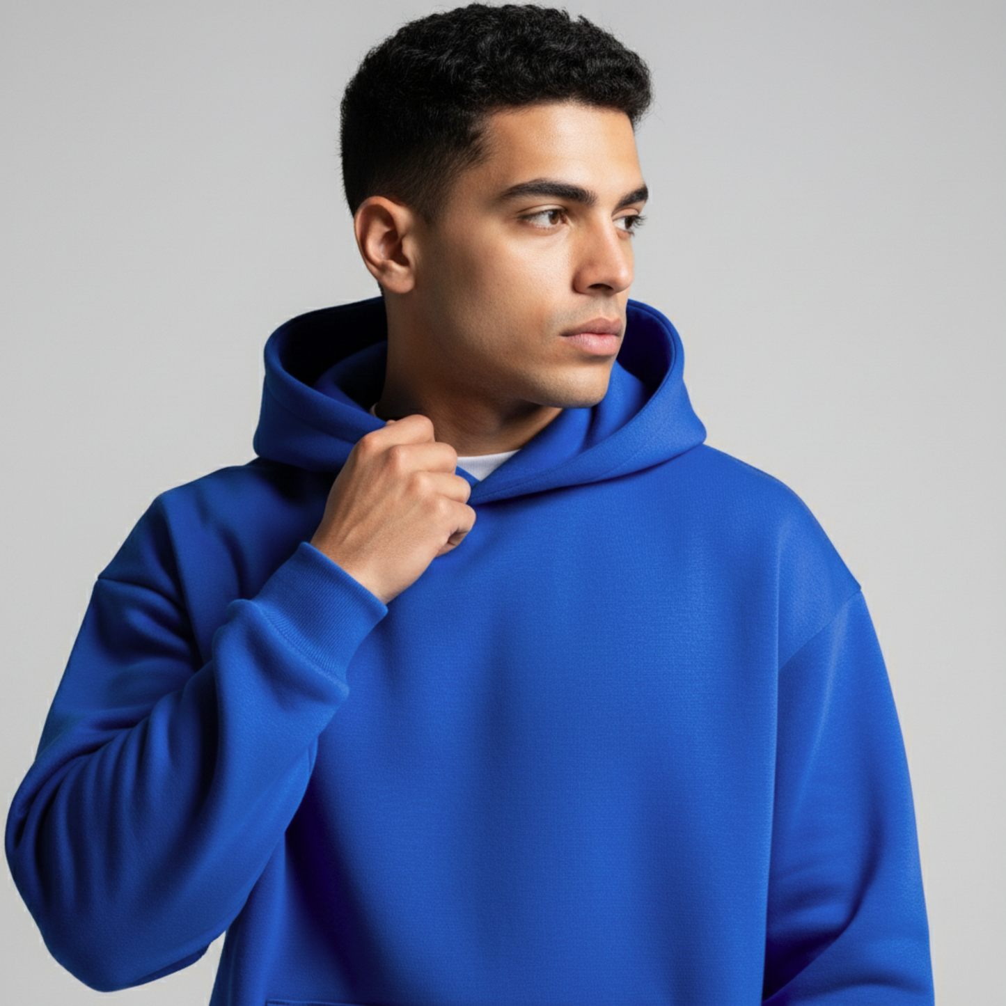 Royal Blue Oversized Unisex Hoodie - Basic