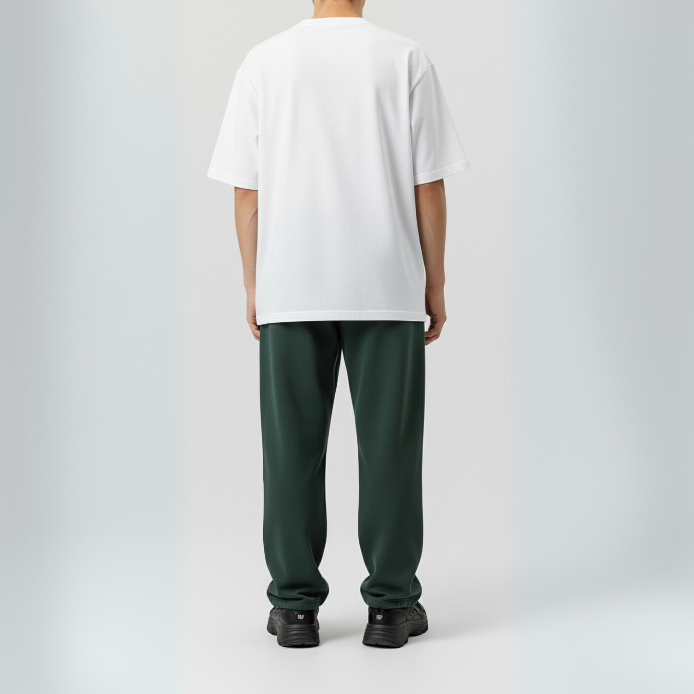 Dark Green Unisex Straight Leg Sweatpants - Basic