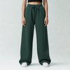 Baggy Unisex Wide Leg Sweatpants - Dark Green