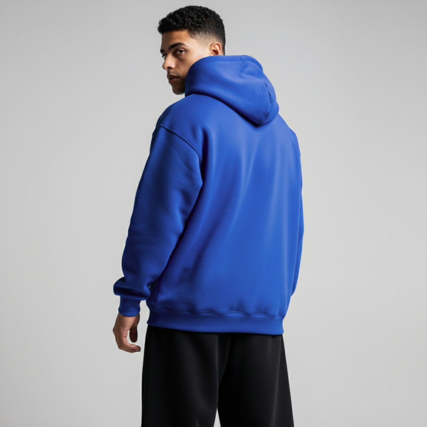 Royal Blue Oversized Unisex Hoodie - Basic
