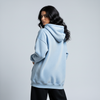 Washed Oversized Unisex Hoodie - Baby Blue
