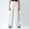 Baggy Unisex Wide Leg Sweatpants - White