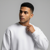 White Crewneck Unisex Sweatshirt - Basic