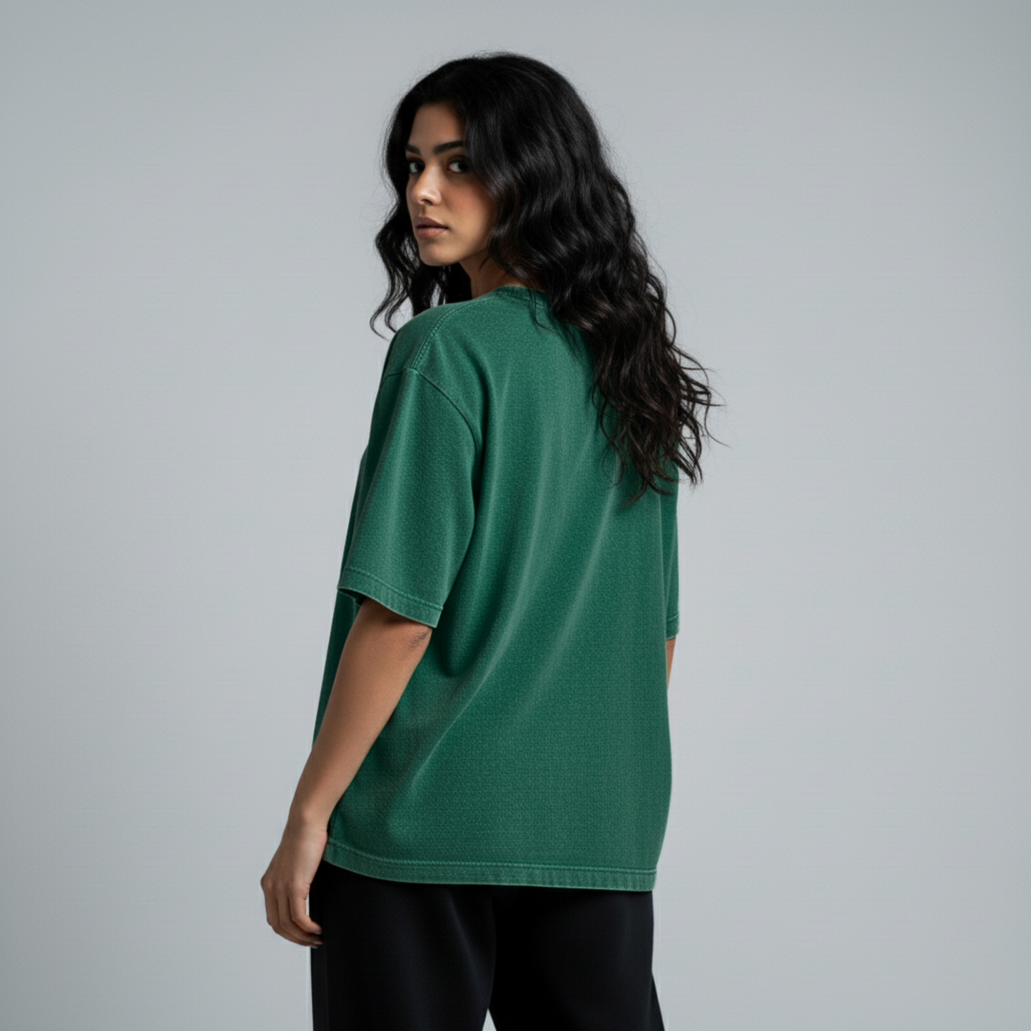 Washed Oversized Unisex T-Shirt - Green