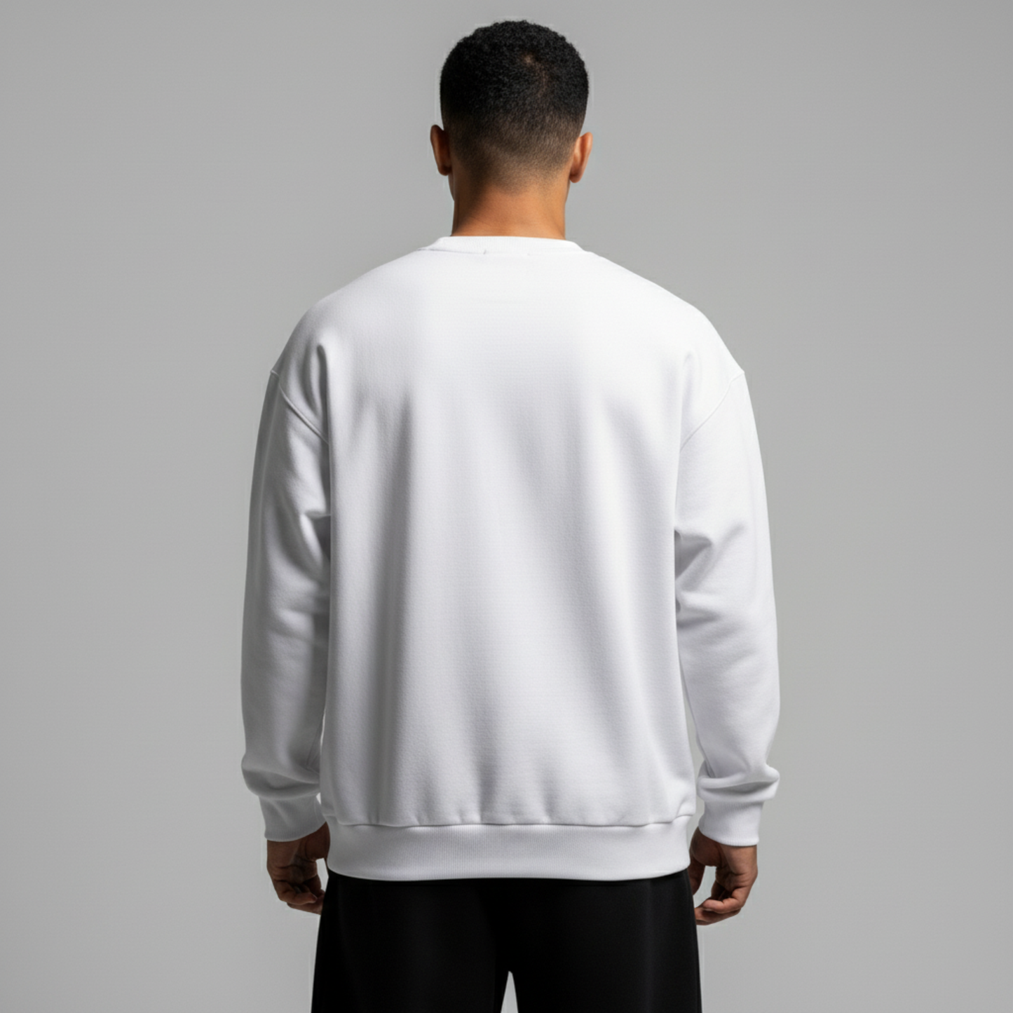 White Crewneck Unisex Sweatshirt - Basic