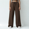 Baggy Unisex Wide Leg Sweatpants - Brown