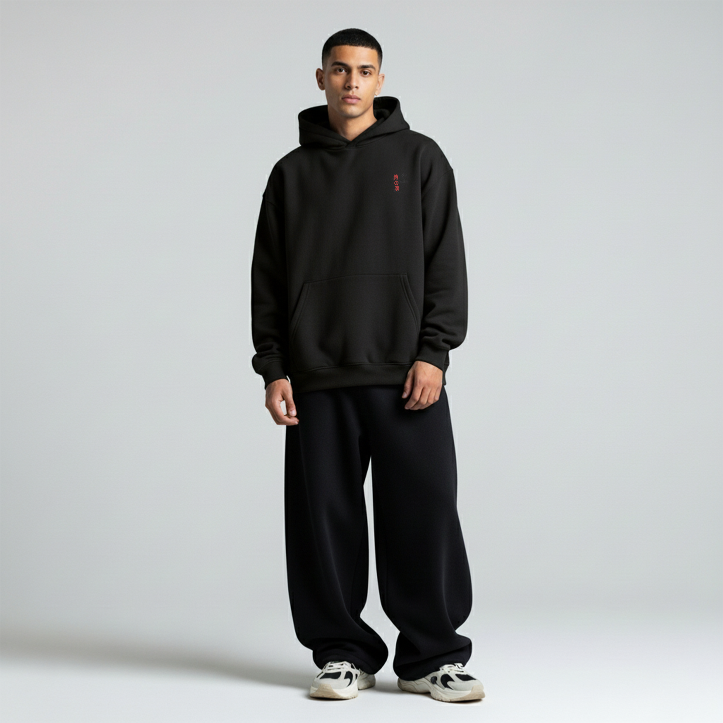 Black Oversized Unisex Hoodie - Bushido Dragon