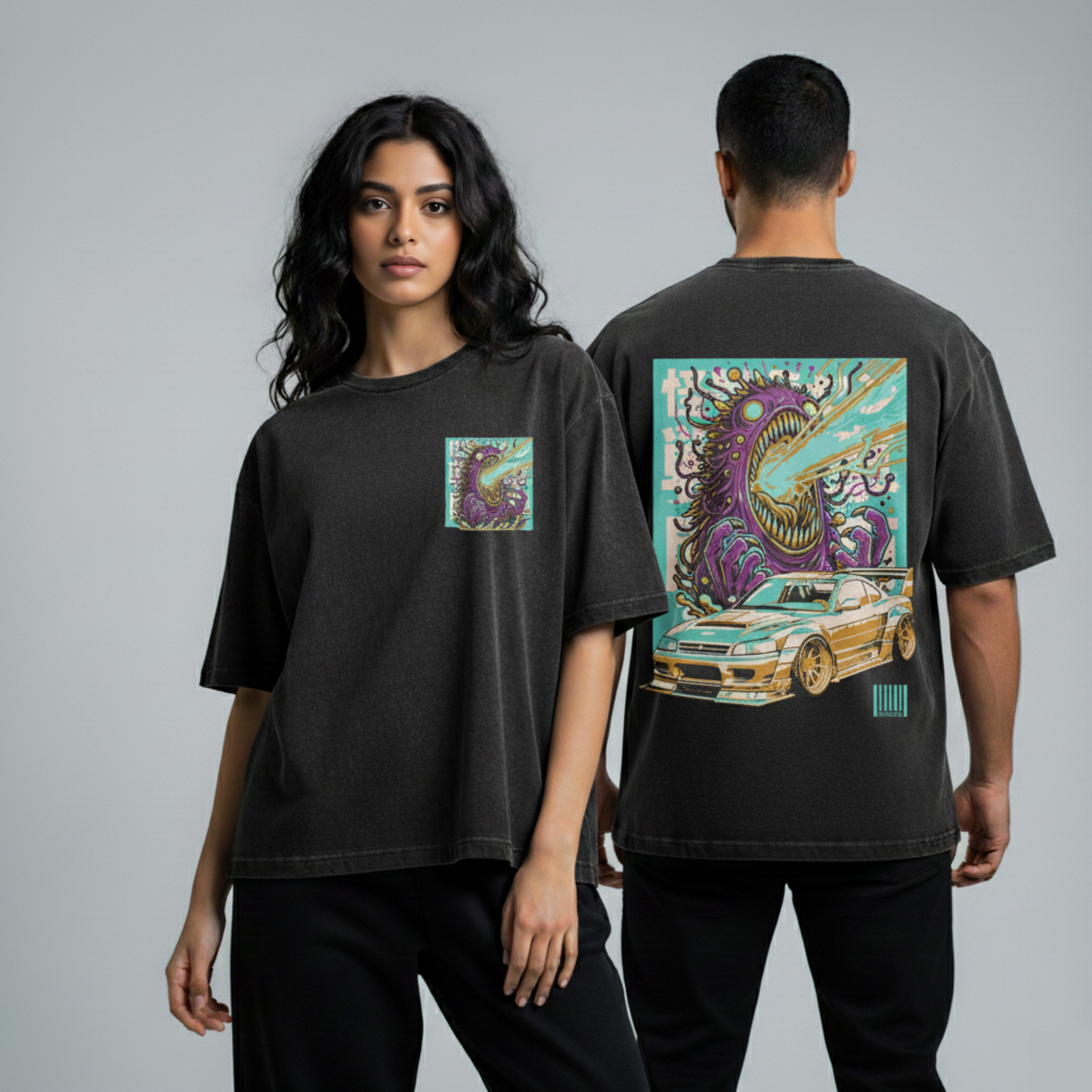 Washed Oversized Unisex T-Shirt - Chaos