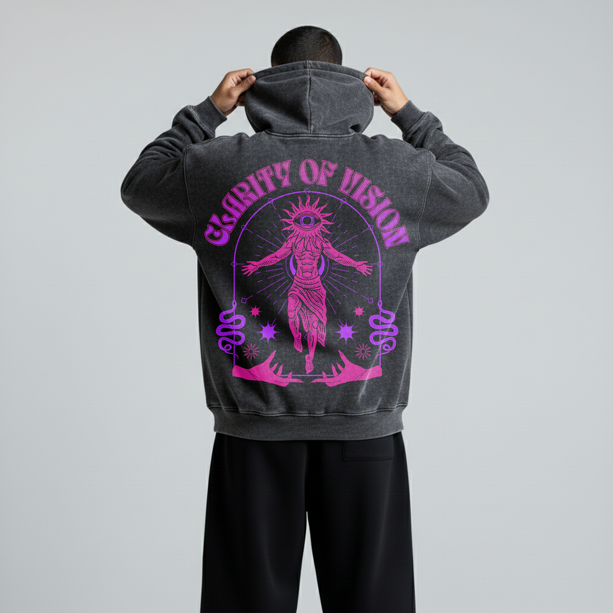 Washed Oversized Hoodie - Clarity of vision