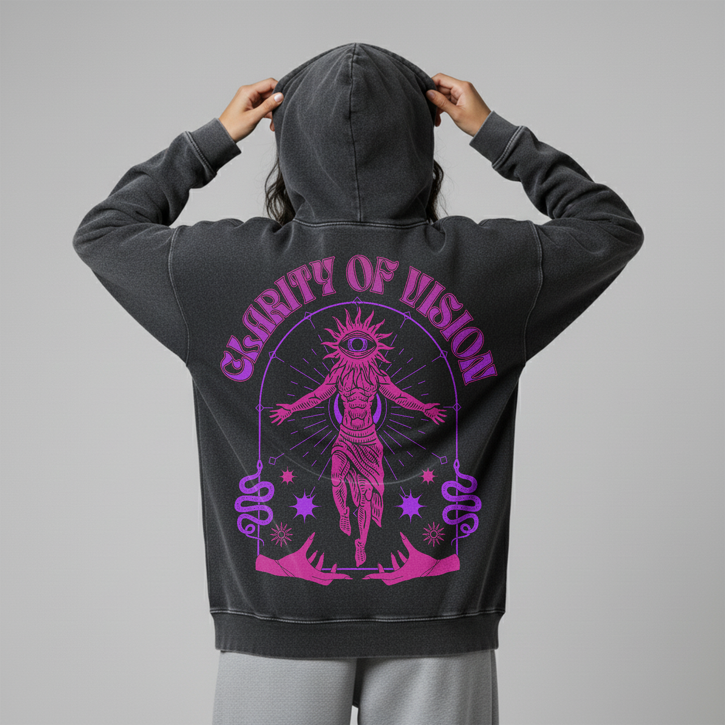 Washed Oversized Hoodie - Clarity of vision