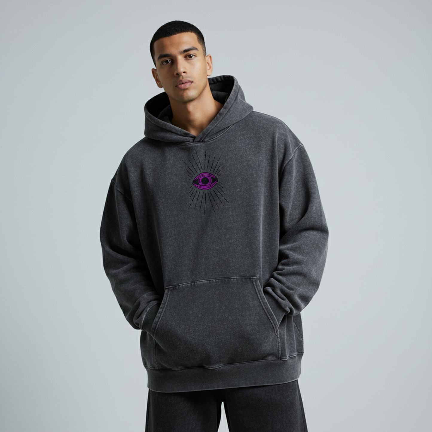 Washed Oversized Hoodie - Clarity of vision