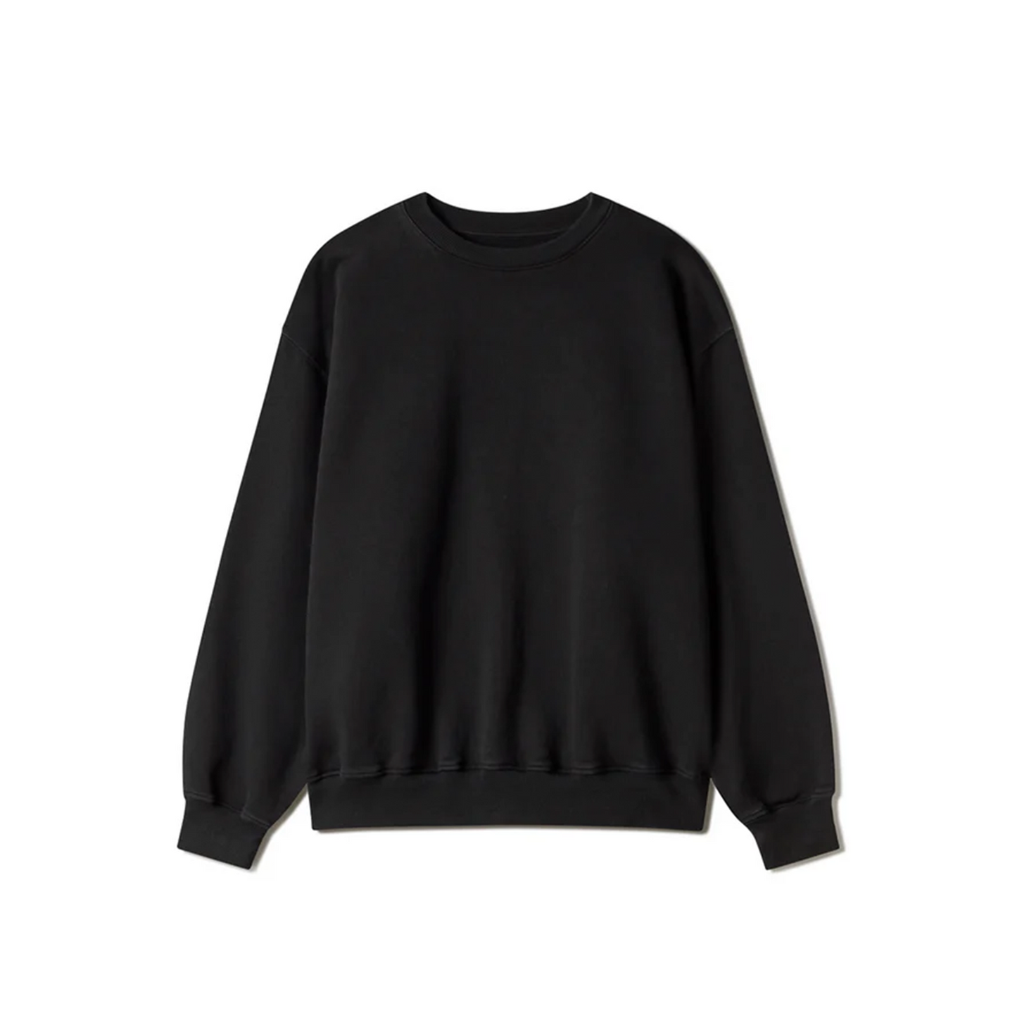 Black Crewneck Unisex Sweatshirt - Basic