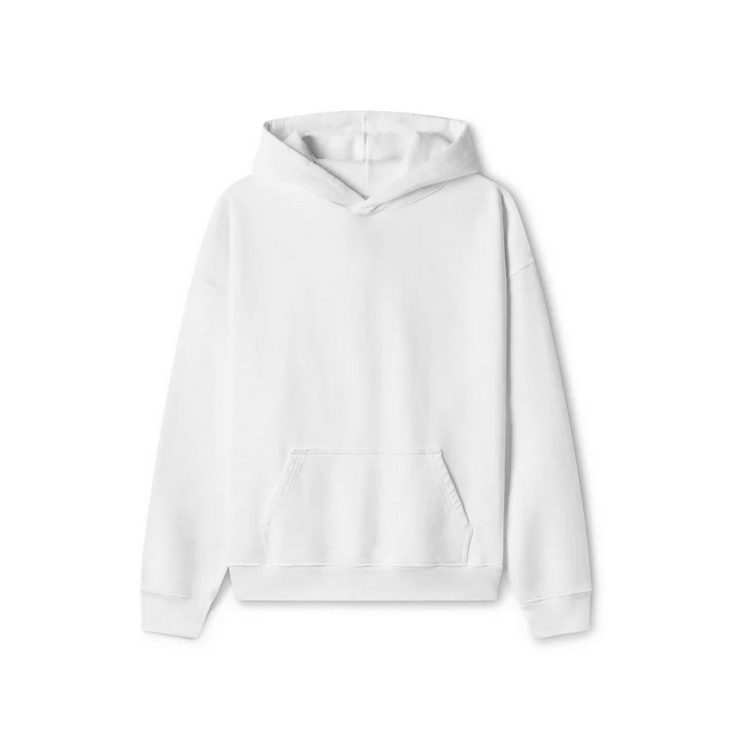 White Oversized Unisex Hoodie - Basic
