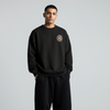 Black Crewneck Unisex Sweatshirt - Karma's wheel