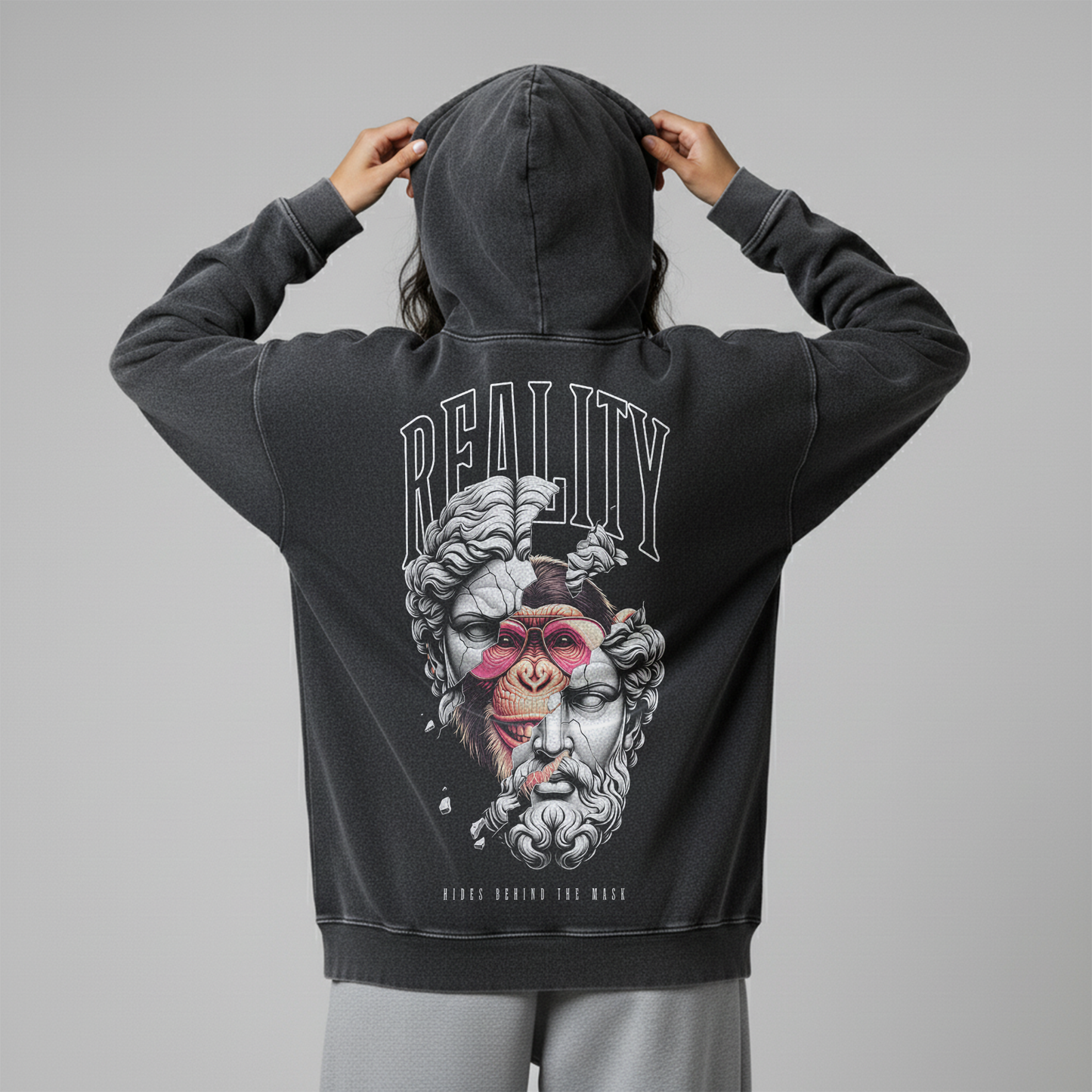 Washed Oversized Hoodie - Reality