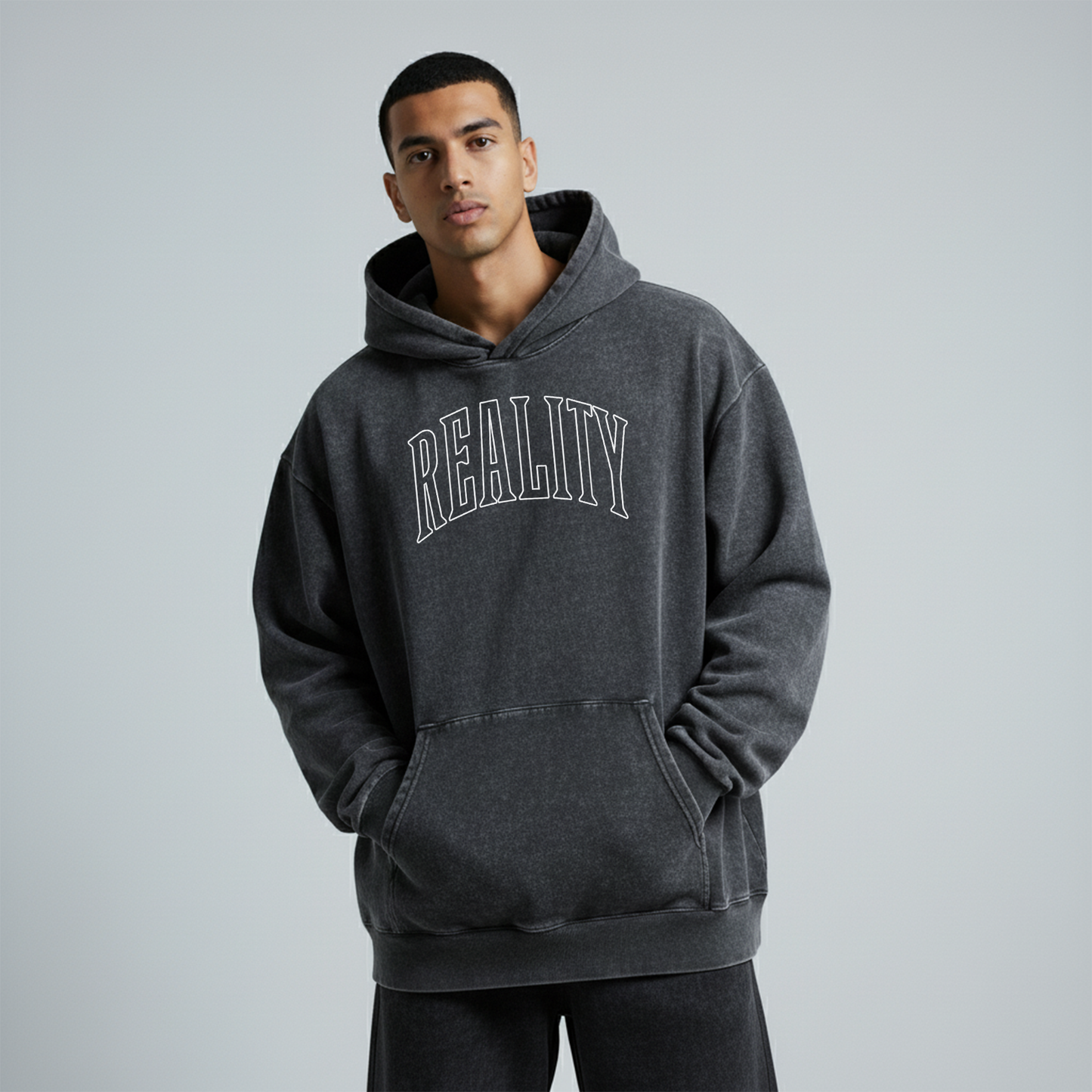 Washed Oversized Hoodie - Reality