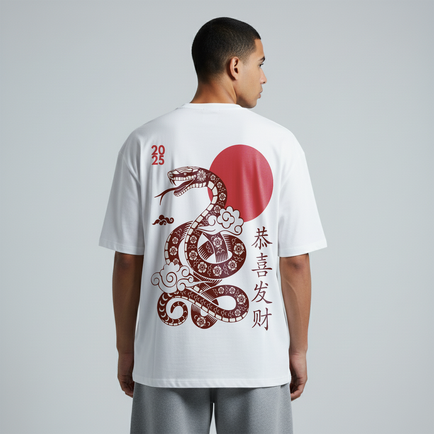 Oversized Unisex T-Shirt – Red Snake