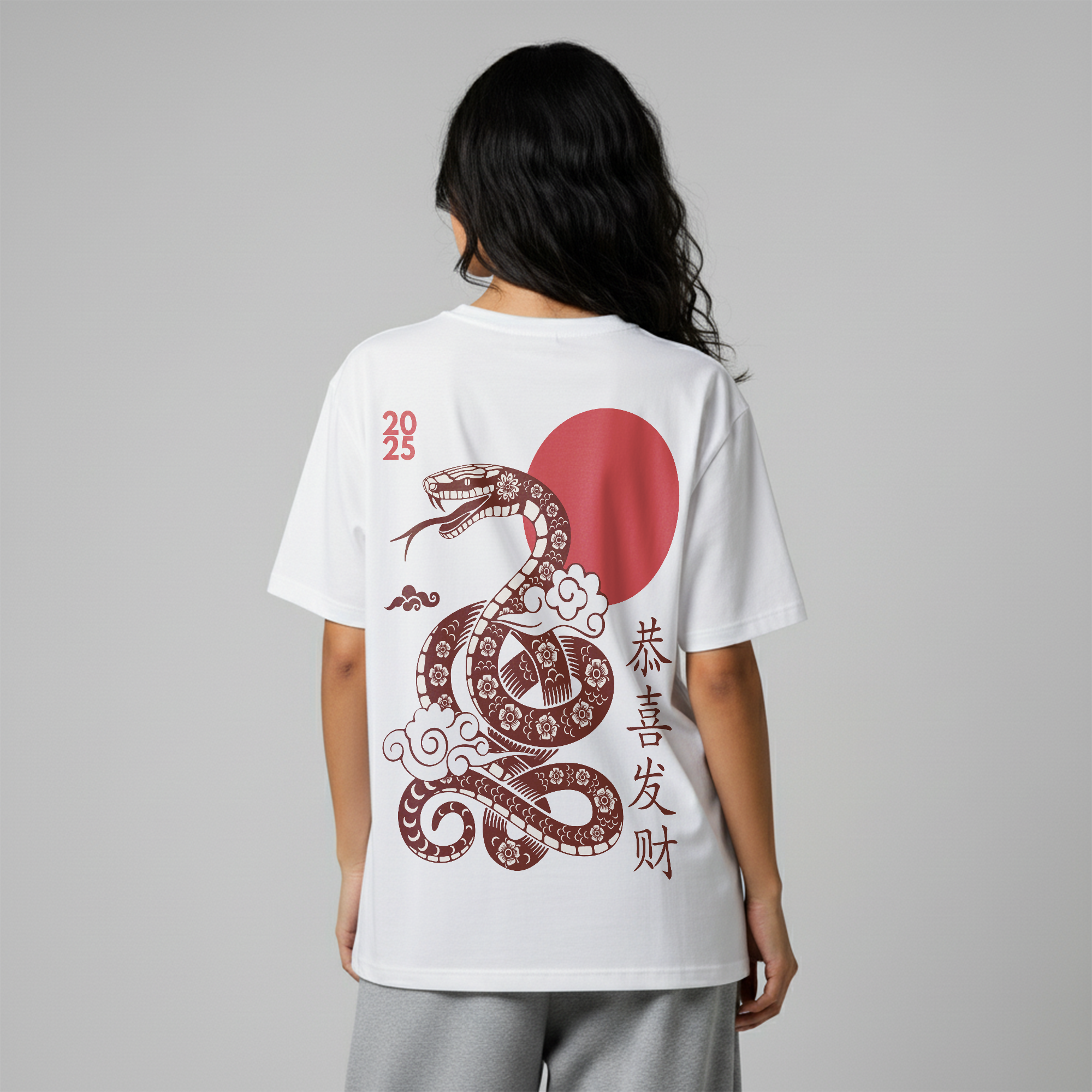 Oversized Unisex T-Shirt – Red Snake