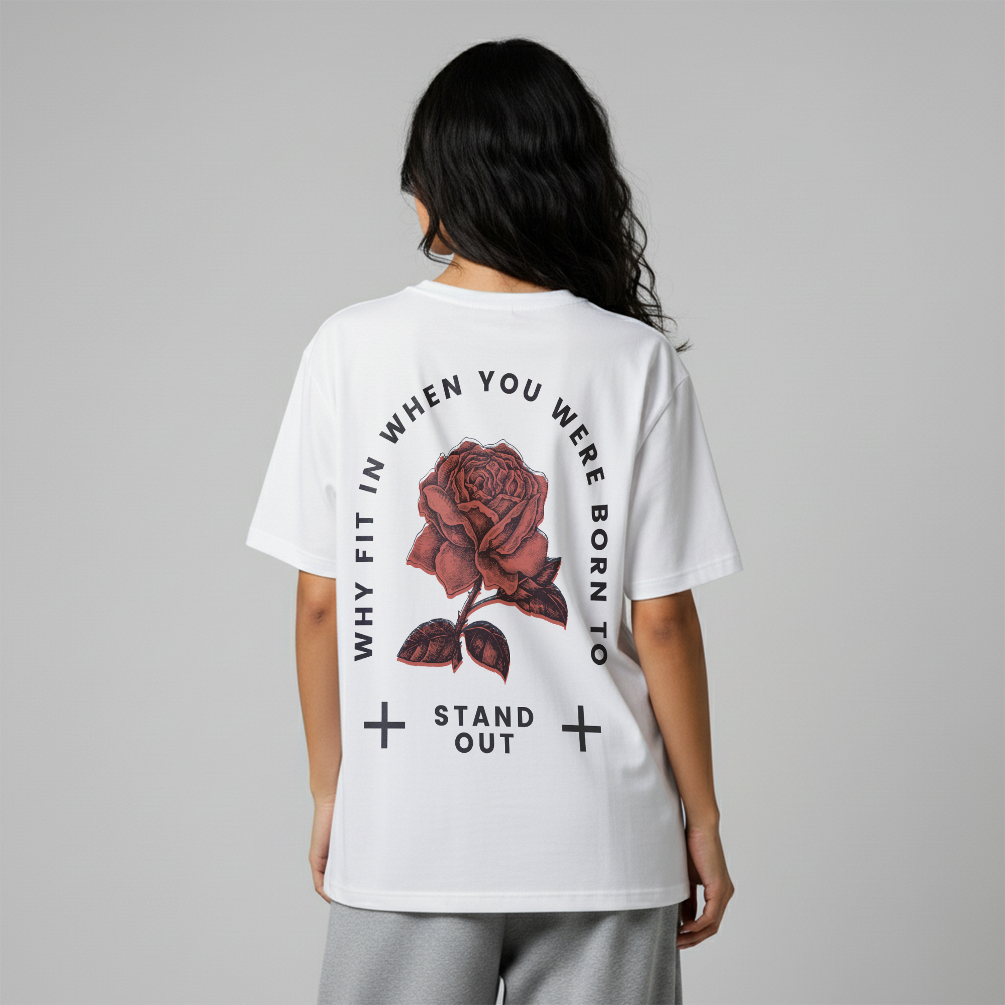 Oversized Unisex T-Shirt – Standout Rose