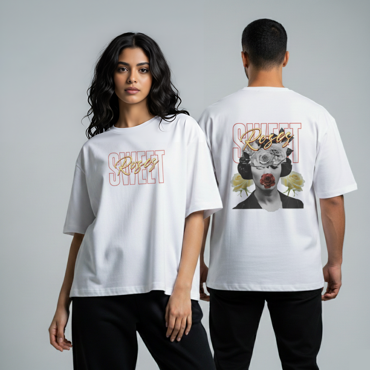 Oversized Unisex T-Shirt – Sweet Roses