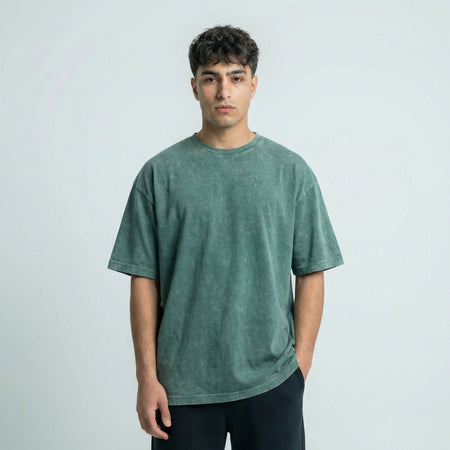 Washed Oversized Unisex T-Shirt - Green