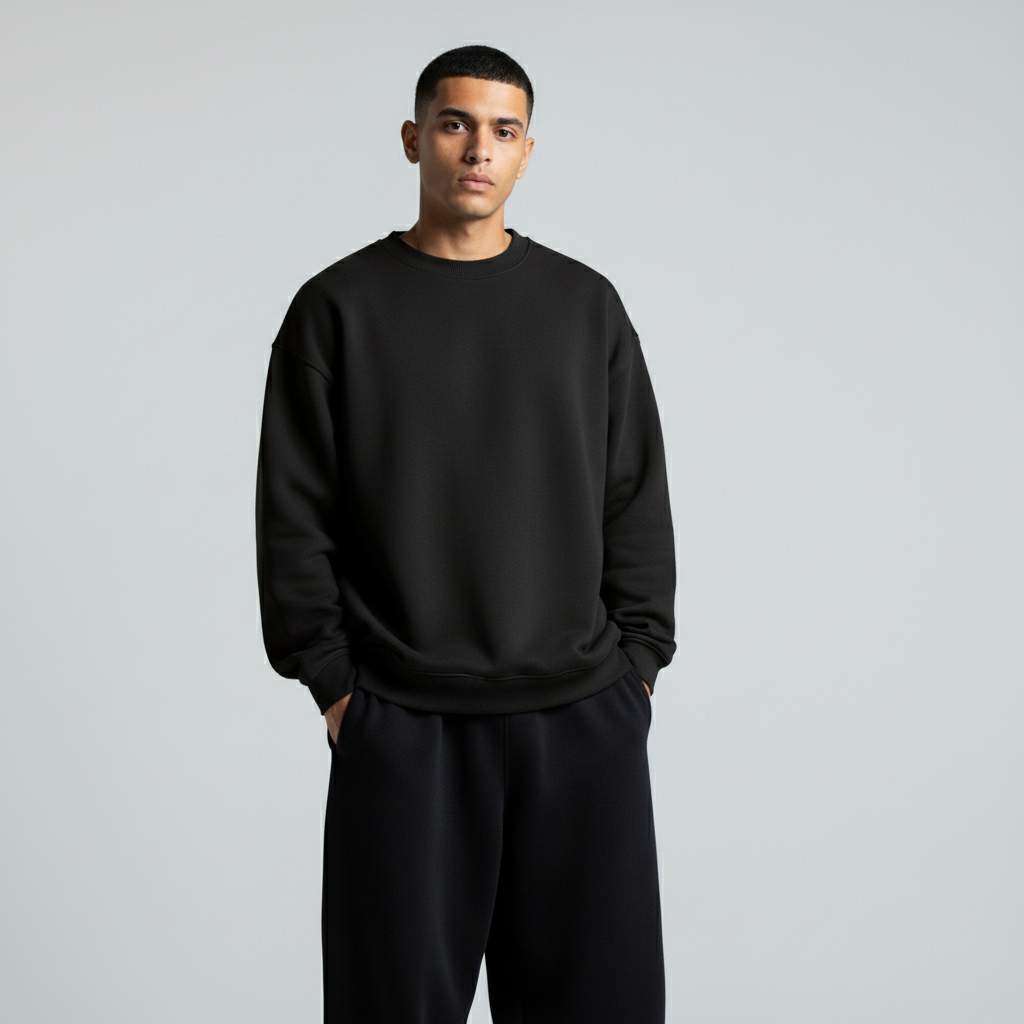 Black Crewneck Unisex Sweatshirt - Chaotic scenario