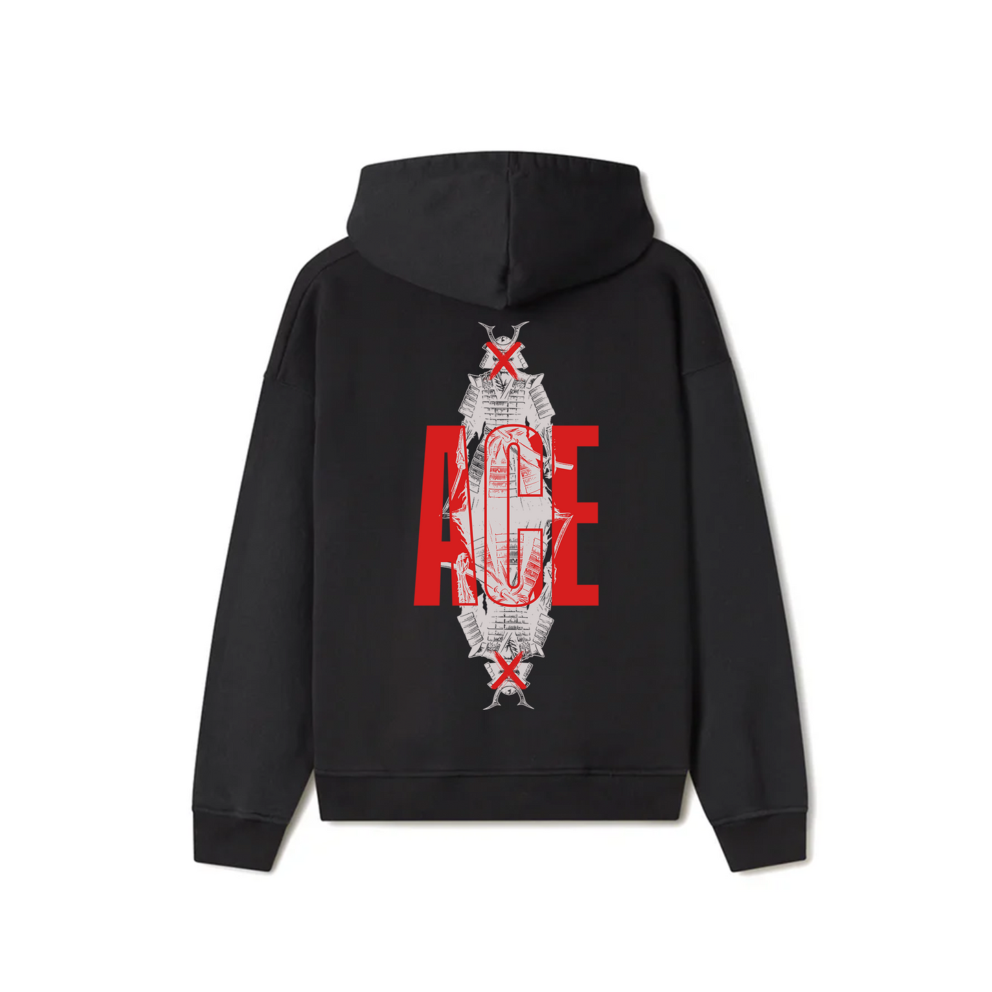 Black Oversized Unisex Hoodie - Ace