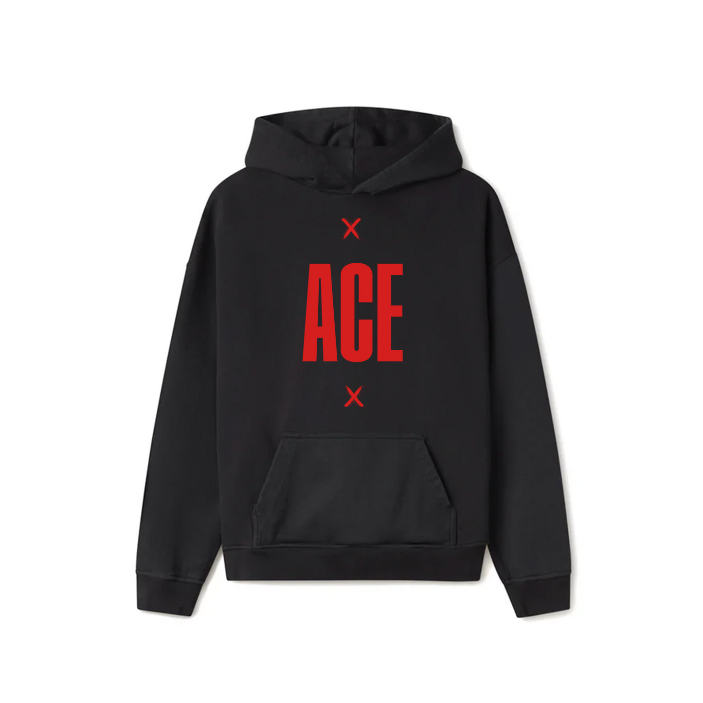 Black Oversized Unisex Hoodie - Ace