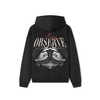 Black Oversized Unisex Hoodie - Always observe