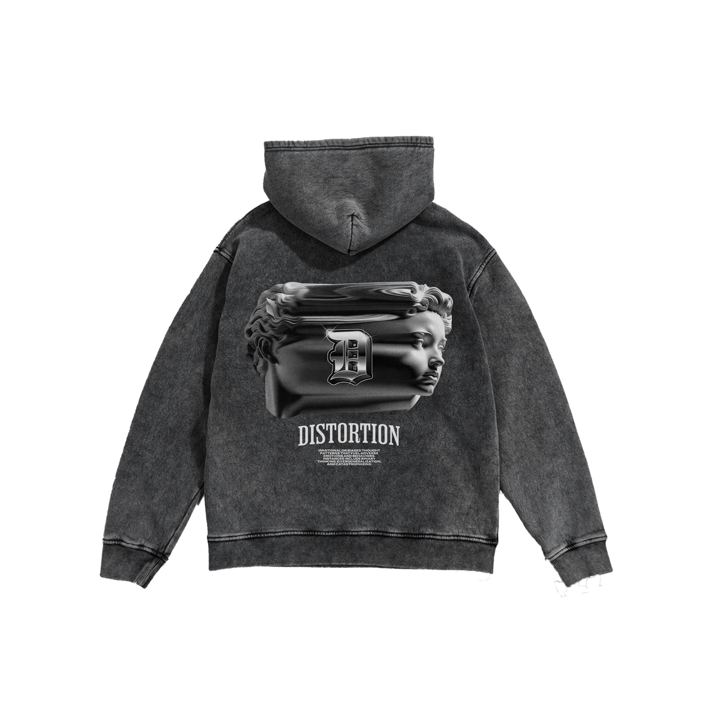 Washed Oversized Hoodie - Distortion
