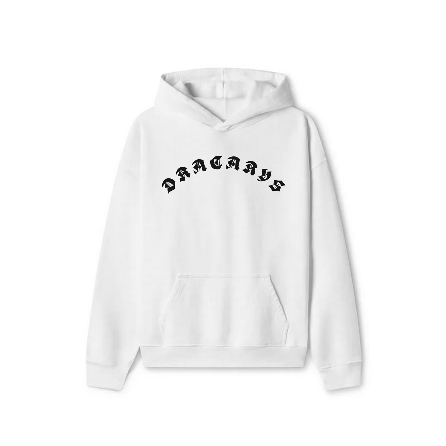 White Oversized Unisex Hoodie - Dracarys