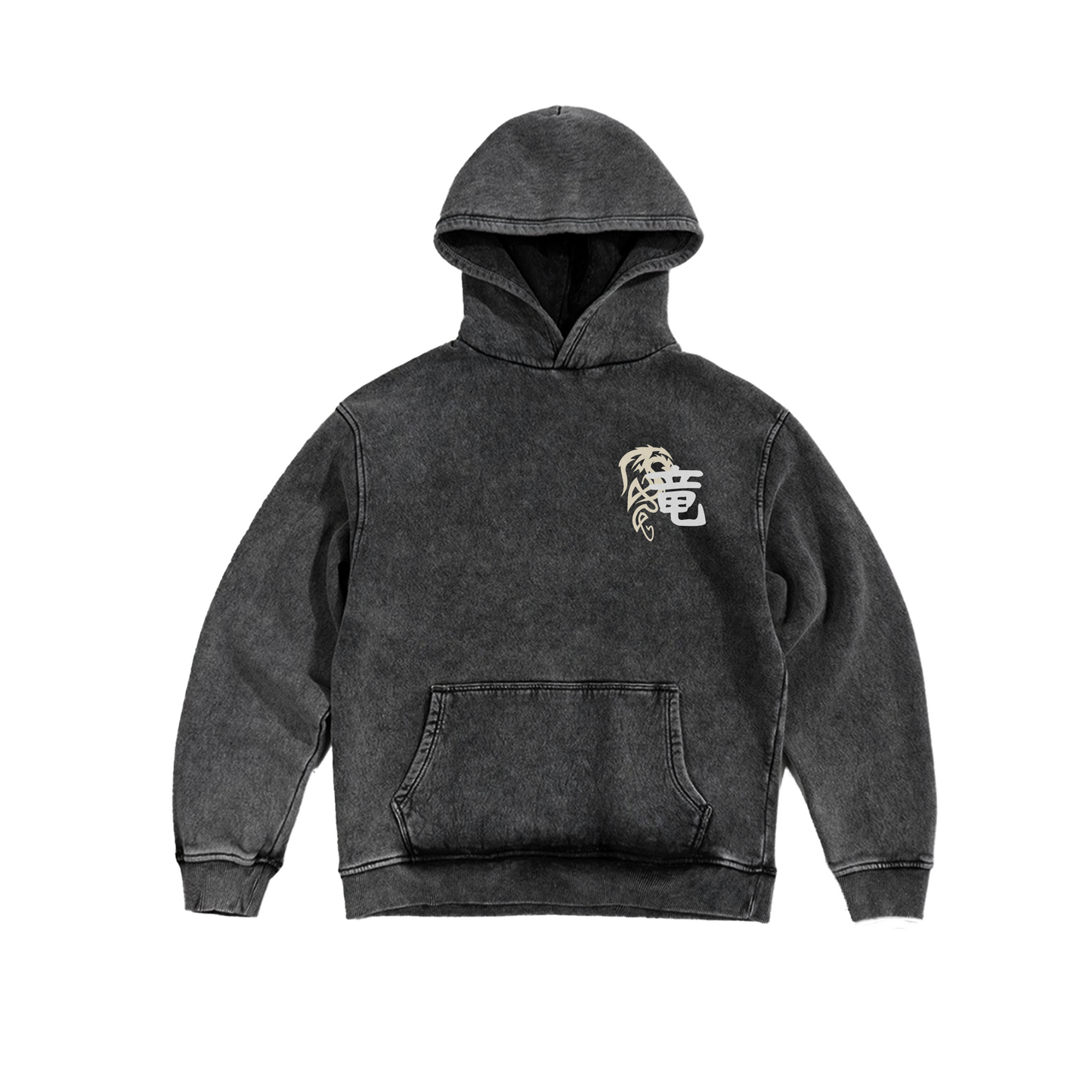 Washed Oversized Hoodie - Dragon