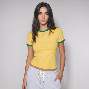 Ringer Baby Tee - Yellow